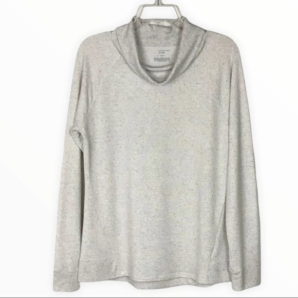 tek gear Tops - Tek Gear | Heathered White Cowl Neck Pullover DryTek Shirt M